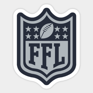 Fantasy Football Logo Dallas Cowboys Colors Silver Sticker